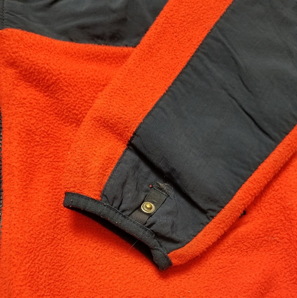 SOLD The North Face Fleece Orange Jacket~ size large - Picture 6 of 8